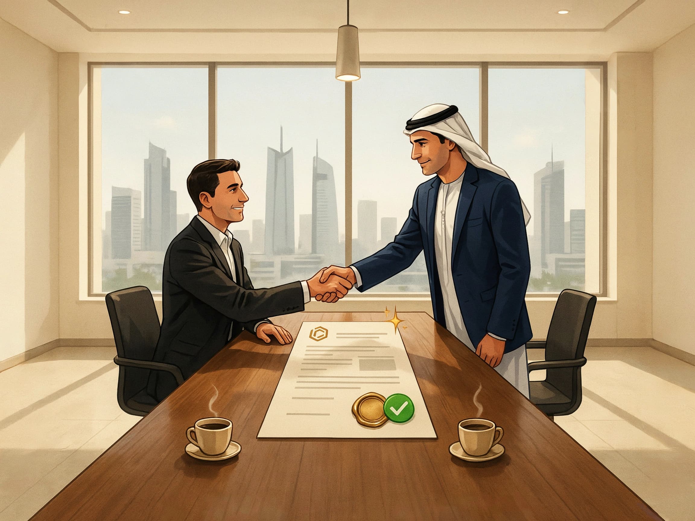 اتفاق ناجح بعد إرسال عرض PDF باسم شركتك